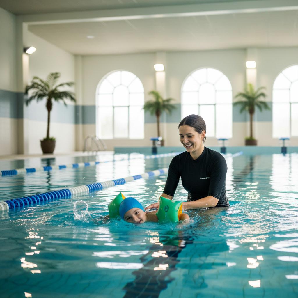 Academia de natación moderna administrada con wstudio.app